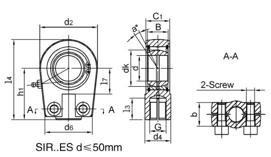 SIR20ES Hydraulische Gelenkköpfe