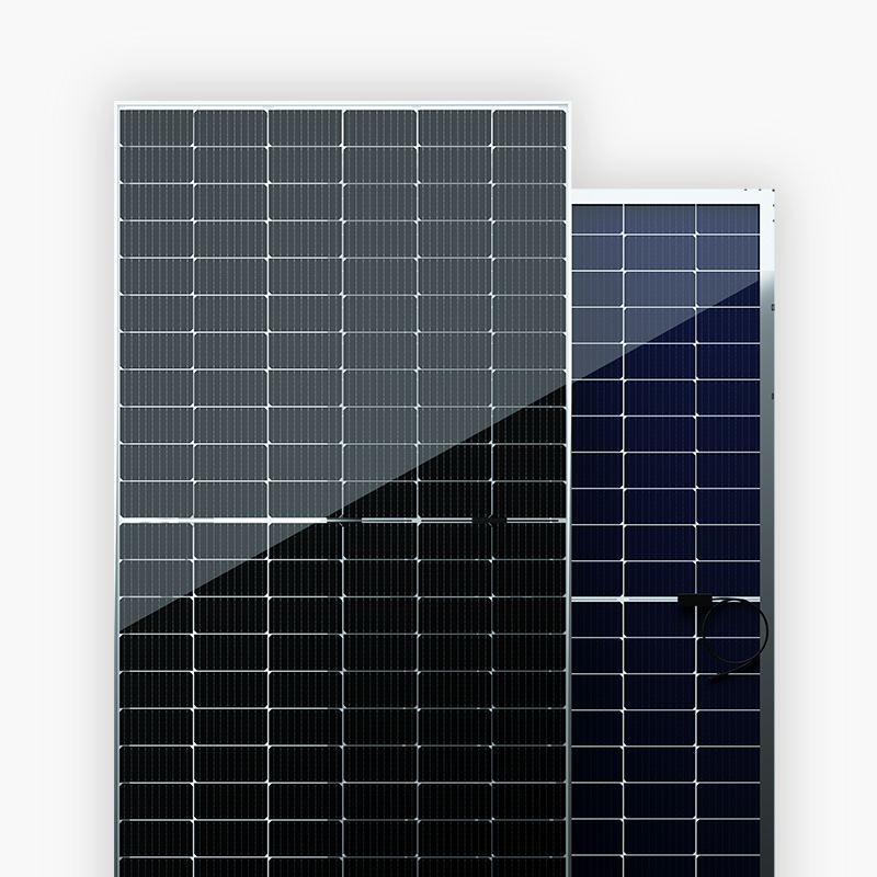 470 W–490 W Bifacial Clear Backsheet Mono Half-Cut-PERC-Solar-PV-Modul
