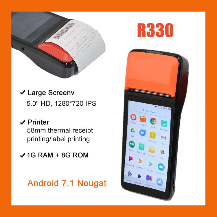 4G Bluetooth Android POS mit 58 mm Thermodrucker R330
