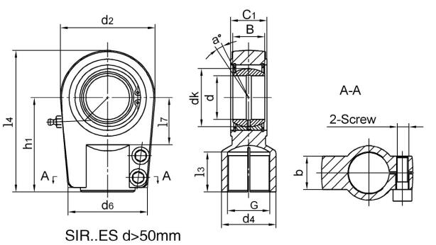 SIR90ES Hydraulische Gelenkköpfe