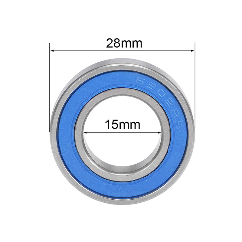 6902-2RS Dünnes Kugellager mit tiefer Nut 15 x 28 x 7 mm Blaue Gummidichtung

