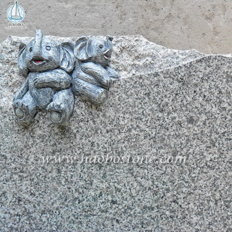 China Grey Granit G623 Bestattungsgrabstein im französischen Stil
