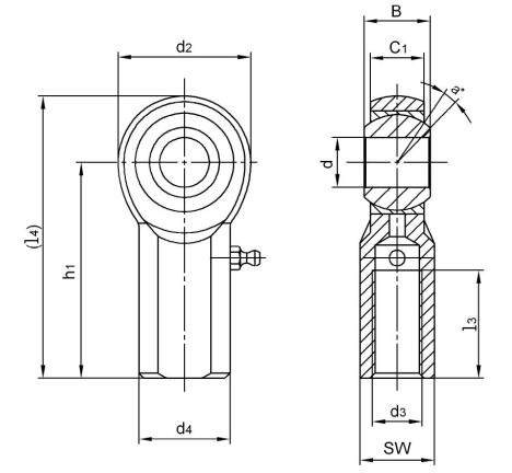 Gelenkköpfe aus Chromoly-Stahl JFX4T