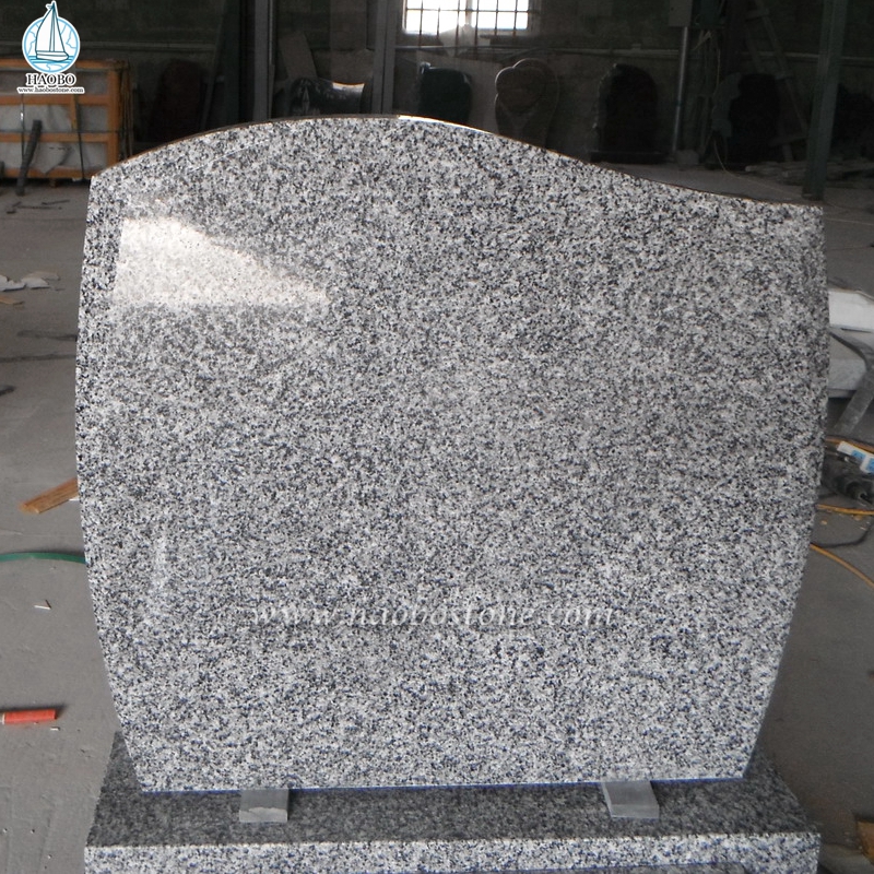 G655 Grauer Granit, schlichtes Design, polierter Grabstein
