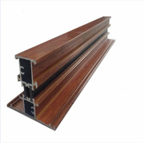 Kundenspezifisches Aluminiumprofil mit Holzmaserung der Serie 6000 für Fenstertüren

