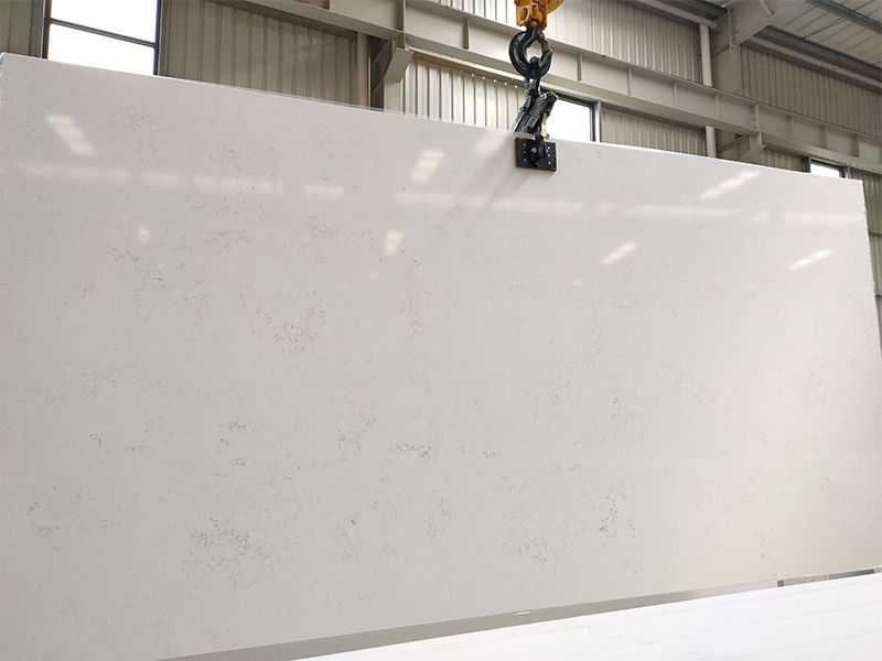 Weißer Carrara ausgeführter Quarz-Stein-Platten-Fabrik-Preis
