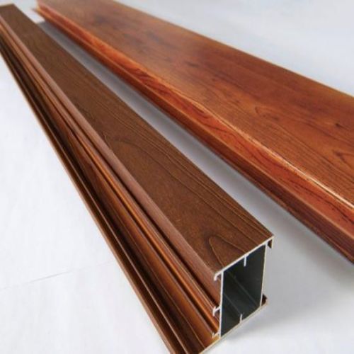 Thermotransferdruck-Holzmaserung Aluminium-Holz-Finish-Profil
