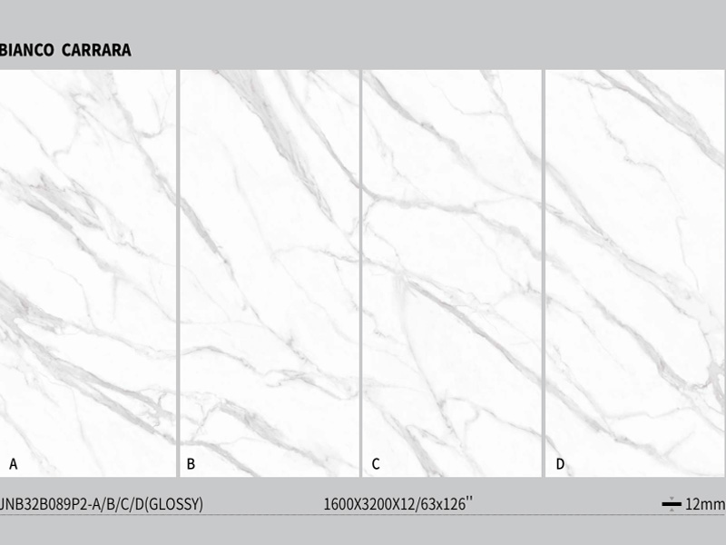 Bianco Carrara Arbeitsplatte aus gesintertem Stein
