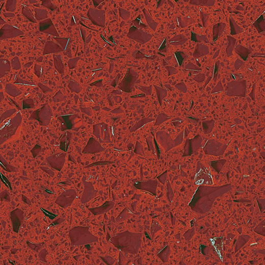 OP1801 Stellar Red Künstliche Quarzfliesen für Hotelbodenfliesen
