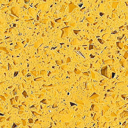 OP1802 Stellar Yellow Color Künstlicher Quarz für Cabinet Kitchen Top
