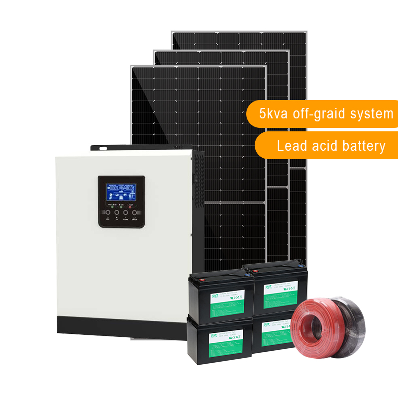 Netzunabhängiges Solar-Home-System 5000-Watt-Netzteil Energiespeicherung AC-DC-Eingangsausgang Batterie-Backup-Generator Solar-Kits
