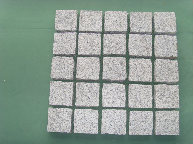 G603 weißer Granitmaschenpflasterstein
