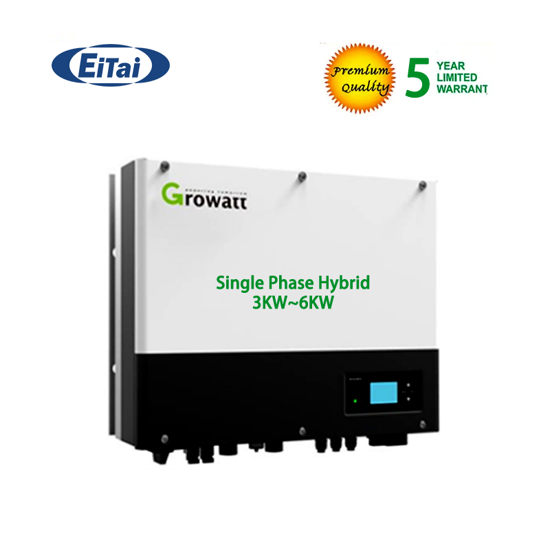 Growatt Hybrid-Wechselrichter Sph 3000-6000 Mppt einphasig für Panel-System
