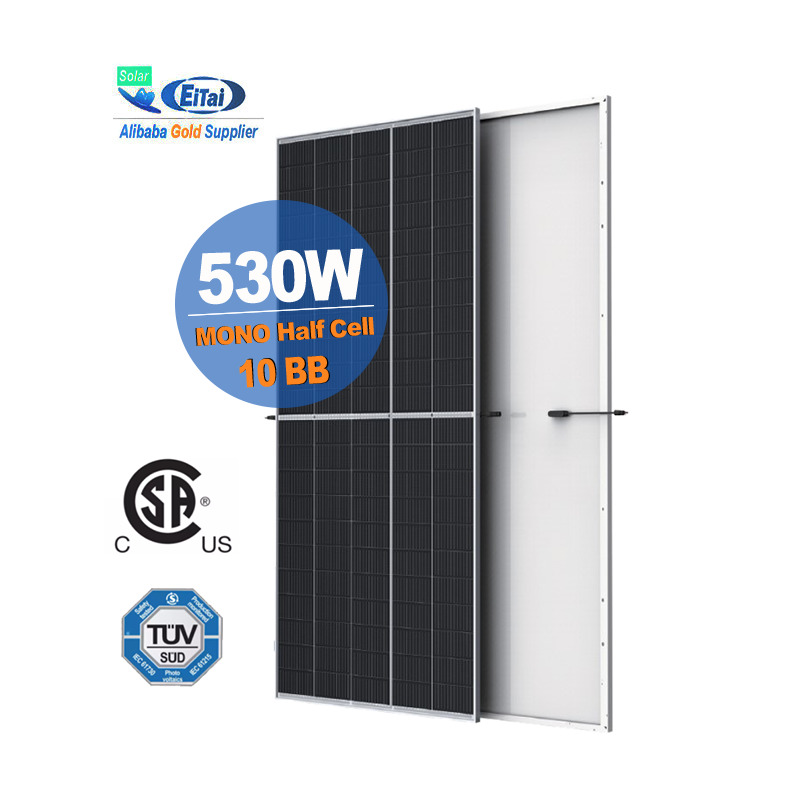 Eitai Solarpanel 10BB 530W Fabrik-Großhandelsbestpreis-Monohalbzellen-Modul für Hauptpv-System
