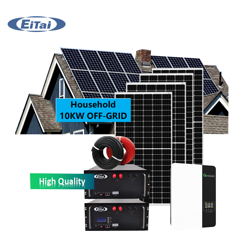 Eitai Off-Grid-Solarsystem 5 kW 10 kW 15 kW 20 kW 25 kW 30 kW mit Lithium-Ionen-Batterie-Heimspeicher
