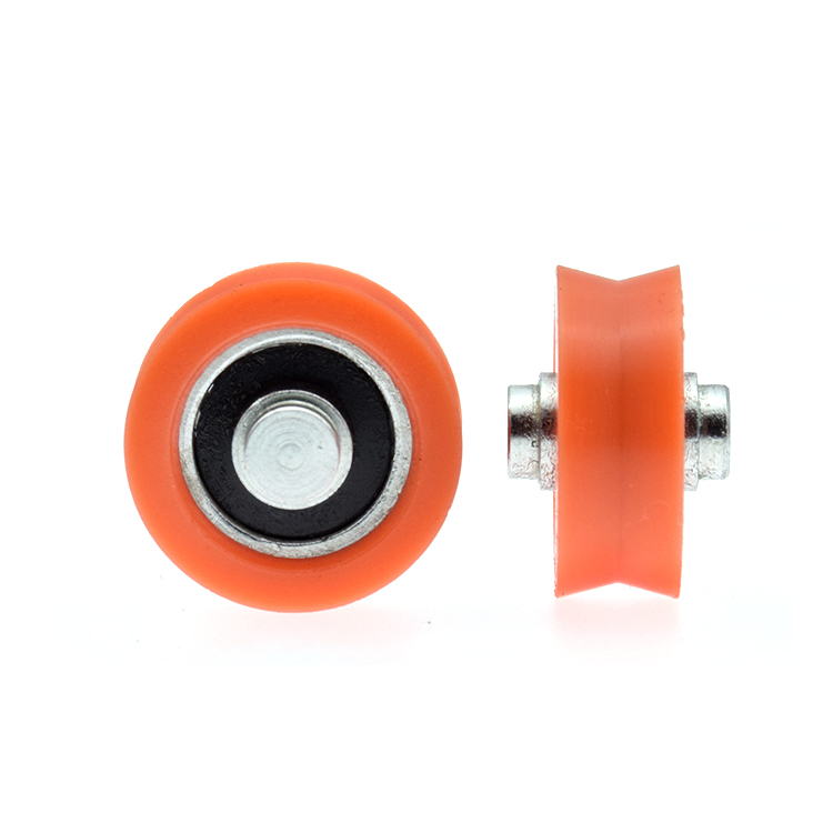V-Nut-Orange-Nylon-Rollenlagerrad für Möbel 6 * 21 * 8 mm
