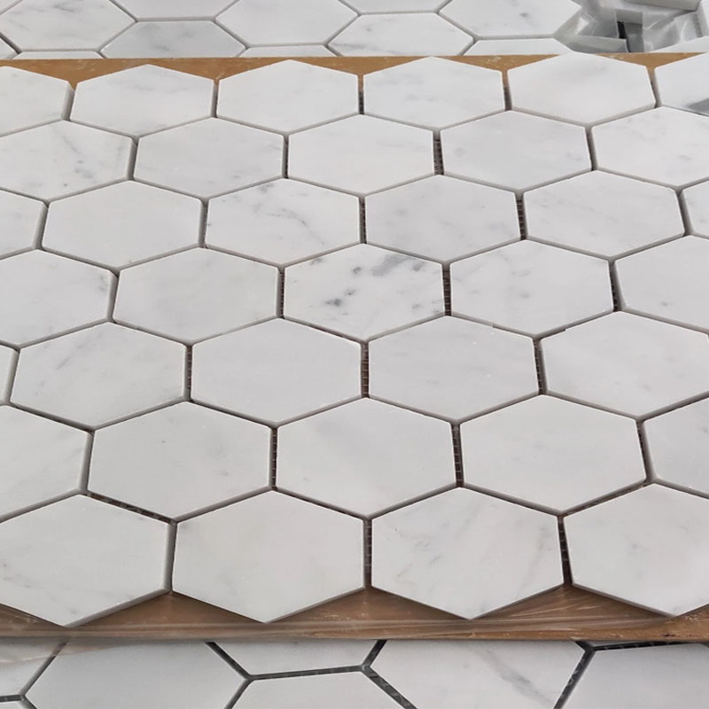 Hexagon-Form-Marmor-Mosaik
