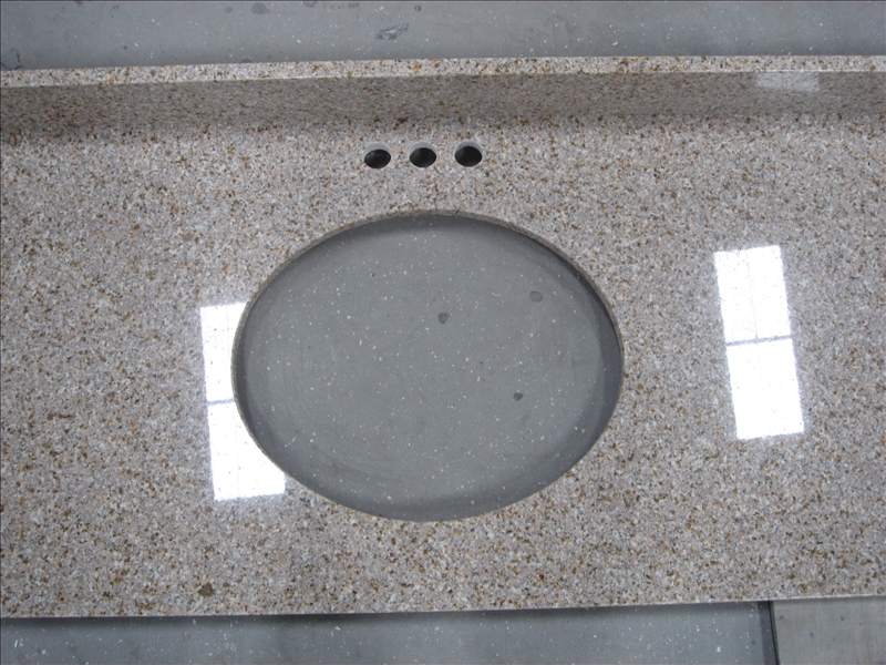 G682 Badezimmer-Waschtischplatte aus Granit
