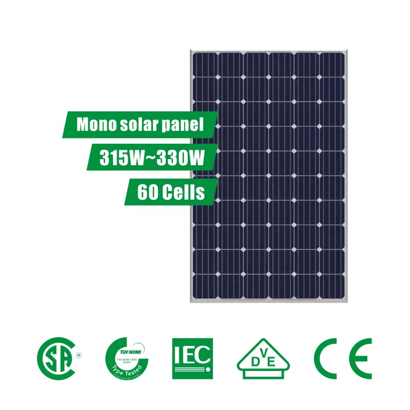 6 Zoll 60 Zellen (315 ~ 330 W) Solarpanel PERC Modul
