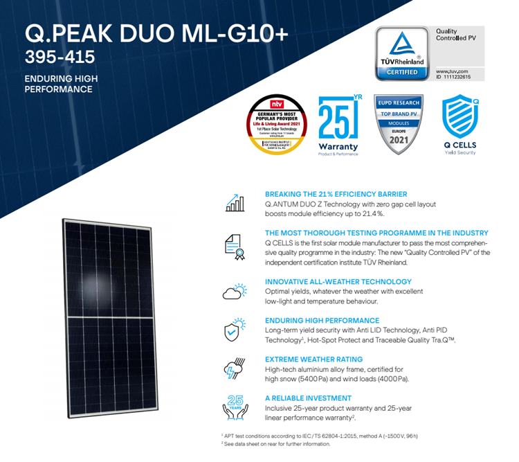Q-Cells Mono-Solarpanel 410W