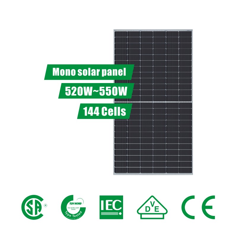 7 Zoll 144 Zellen (520 ~ 550 W) halbgeschnittenes PERC-Solarmodul
