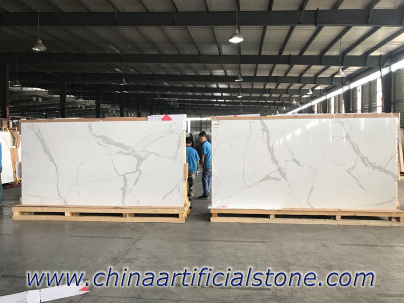Weiße Porzellanplatten Calacatta 3200x1600x12mm