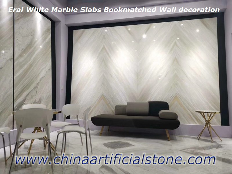Italien Earl White Marble Slabs Book Matched Tiles
