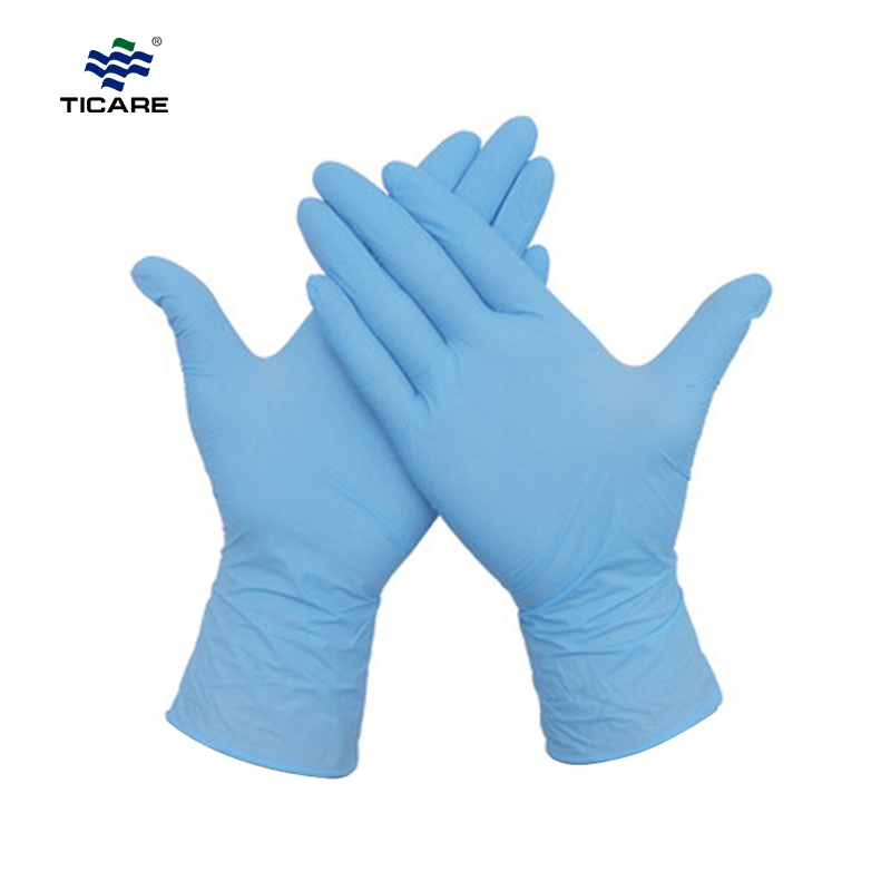 3,5 Mil Nitril Medizinische Handschuhe Hellblau, Größe L, Puderfrei
