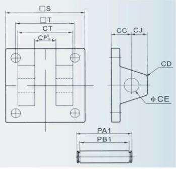 Hintere Gabelbefestigung CB32