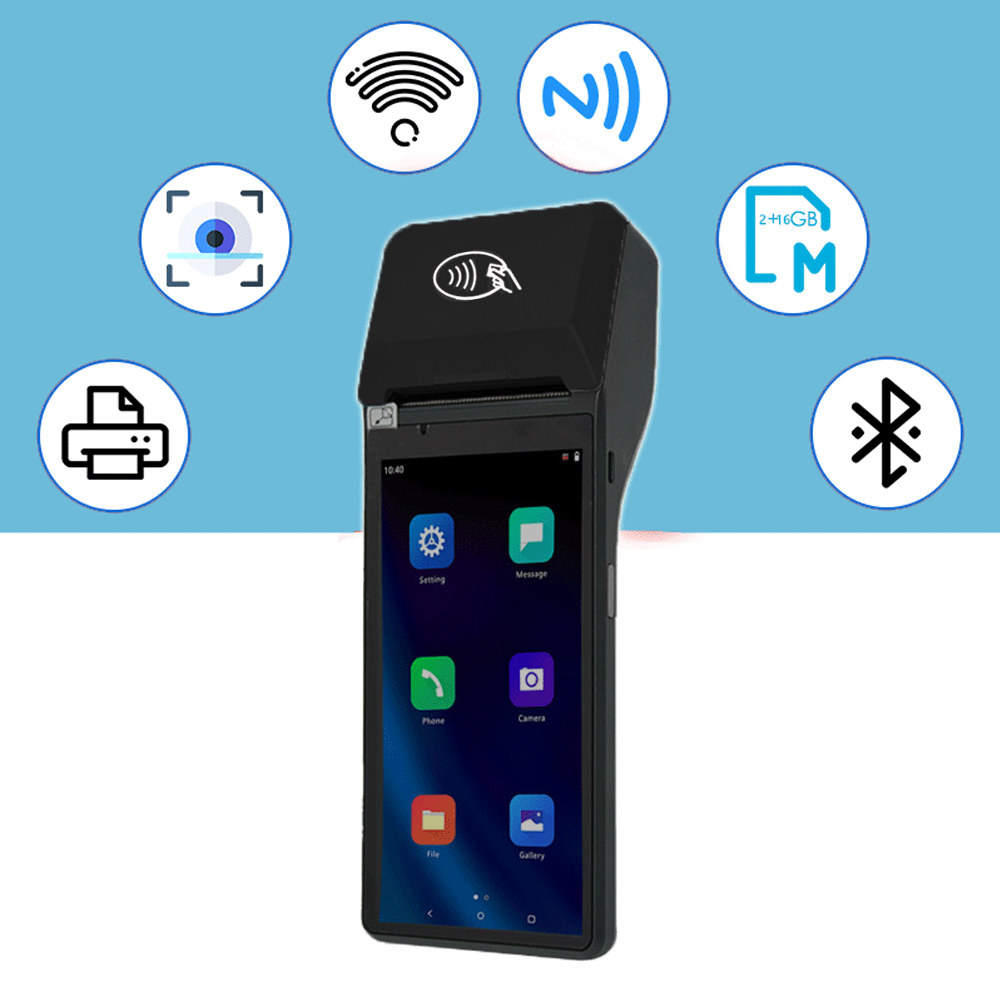 6-Zoll-Smart-POS-Terminal mit CE-Zertifizierung mit NFC und Fingerabdruck Z300
