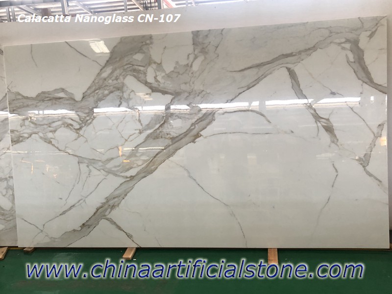 China Nano Calacatta weiße Marmorplatten CN107
