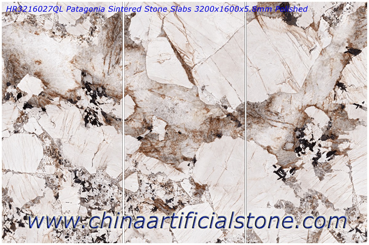 6 mm dünne gesinterte Patagonia-Steinplatten
