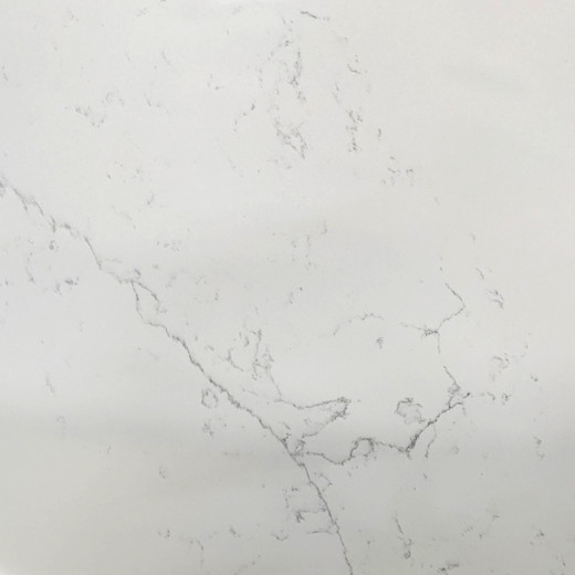 Weiße Quarzplatte mit langer Marmorader, natürlichem Aussehen, Quarzplatte
