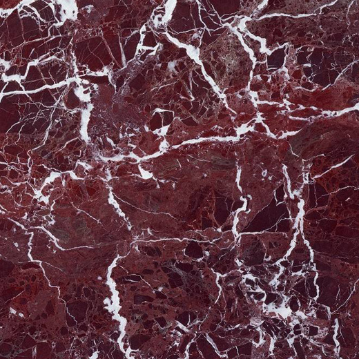 Rote Farbe Natürlicher Marmor Weiße Ader Rote Marmorplatte für Bodenfliesen im Innenbereich
