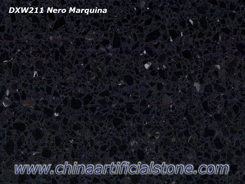 Nero Marquina Black Terrazzo-Fliesen und -Platten DXW211
