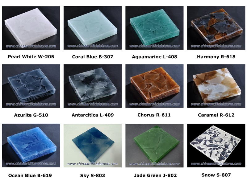 Jade Glass Sea Glass Platten für Arbeitsplatten