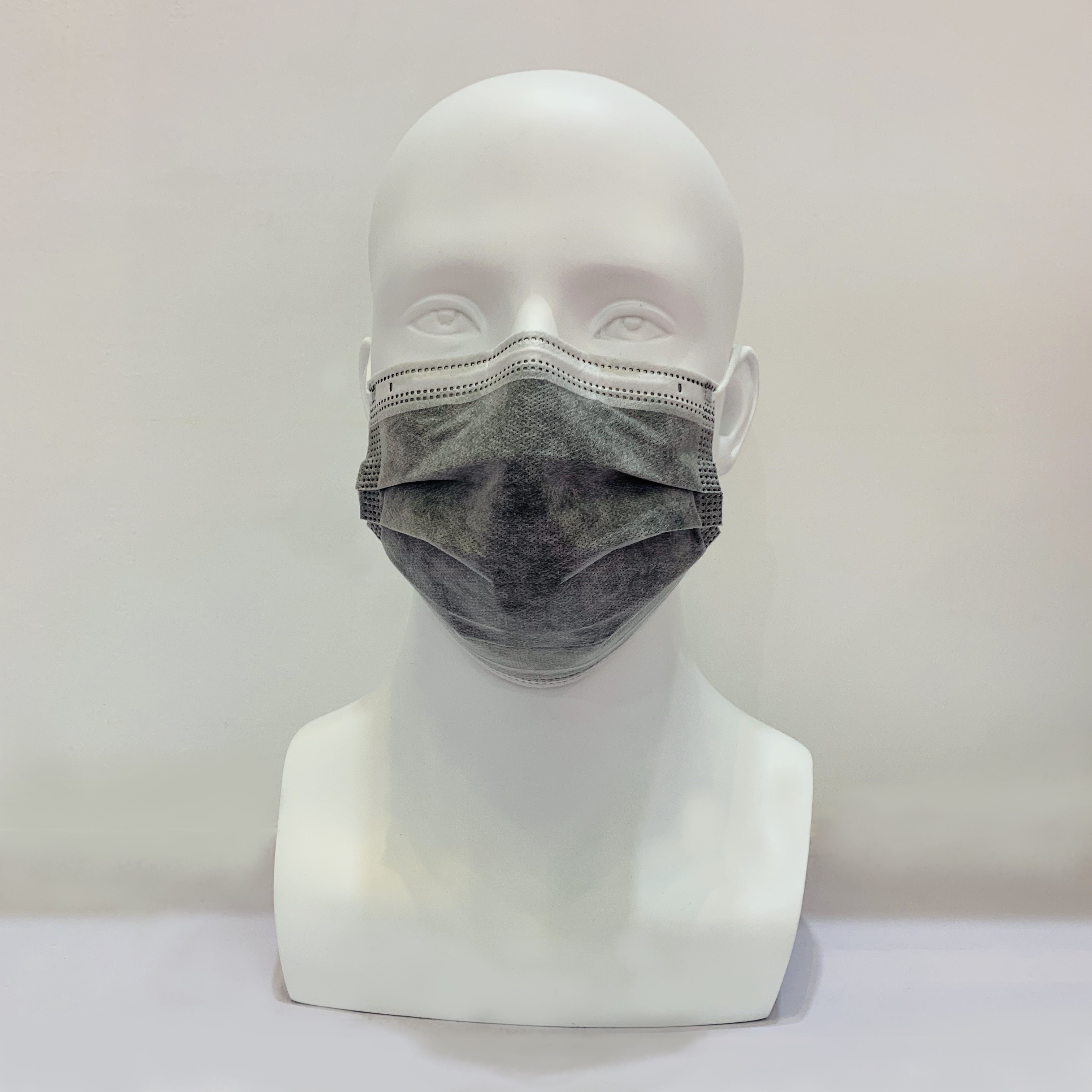 Graue Einweg-Gesichtsmaske PM 2.5 Anti-Staub-Aktivkohlefilter
