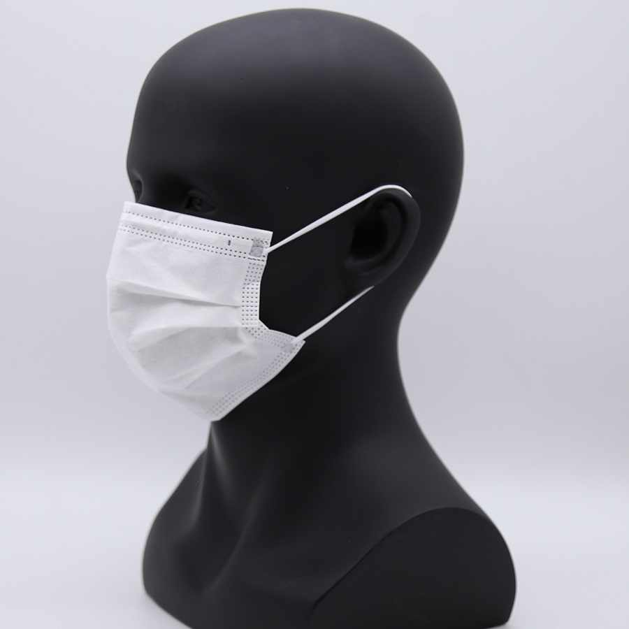 3-lagige, nicht gewebte Gesichtsmaske mit Ohrbügel auf Lager
