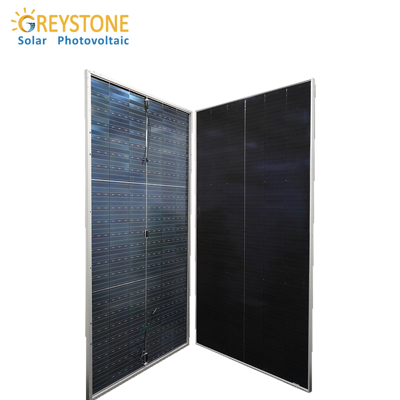 Greystone Hochleistungs-Doppelglas-Bifacial-645-W-Solarpanel mit Schindeln
