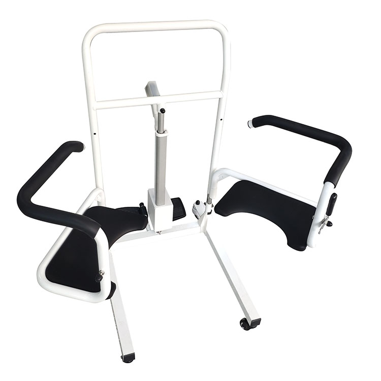 Medizinische tragbare elektrische einfache hydraulische Bewegungsrad-Toilettenausrüstung Rollstuhl-Pflege-Transferlift Patienten-Toilettenstuhl
