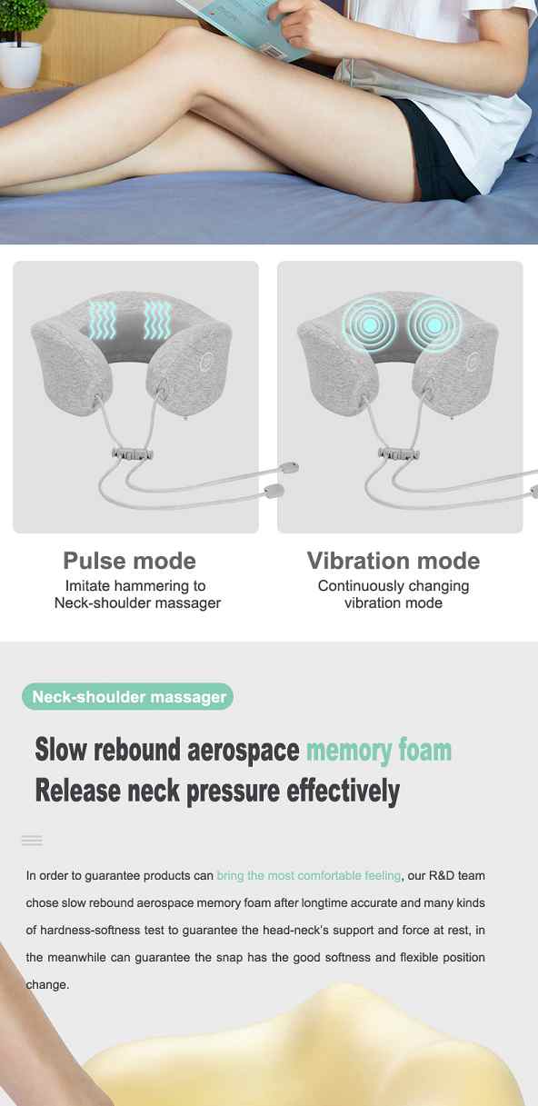 Vibrations-Nackenkissen zum Entspannen