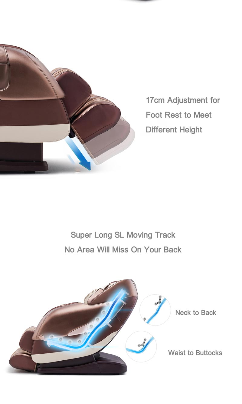 3D-Fußstützen-Massagestuhl mit voller Rückenlehne