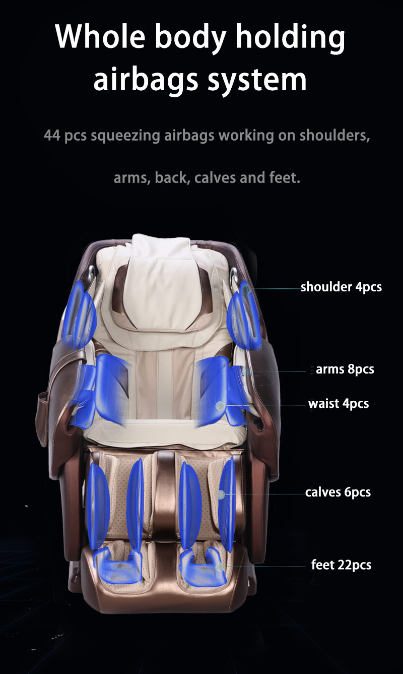 Ganzkörper-Airbags, die den Massagestuhl zusammendrücken